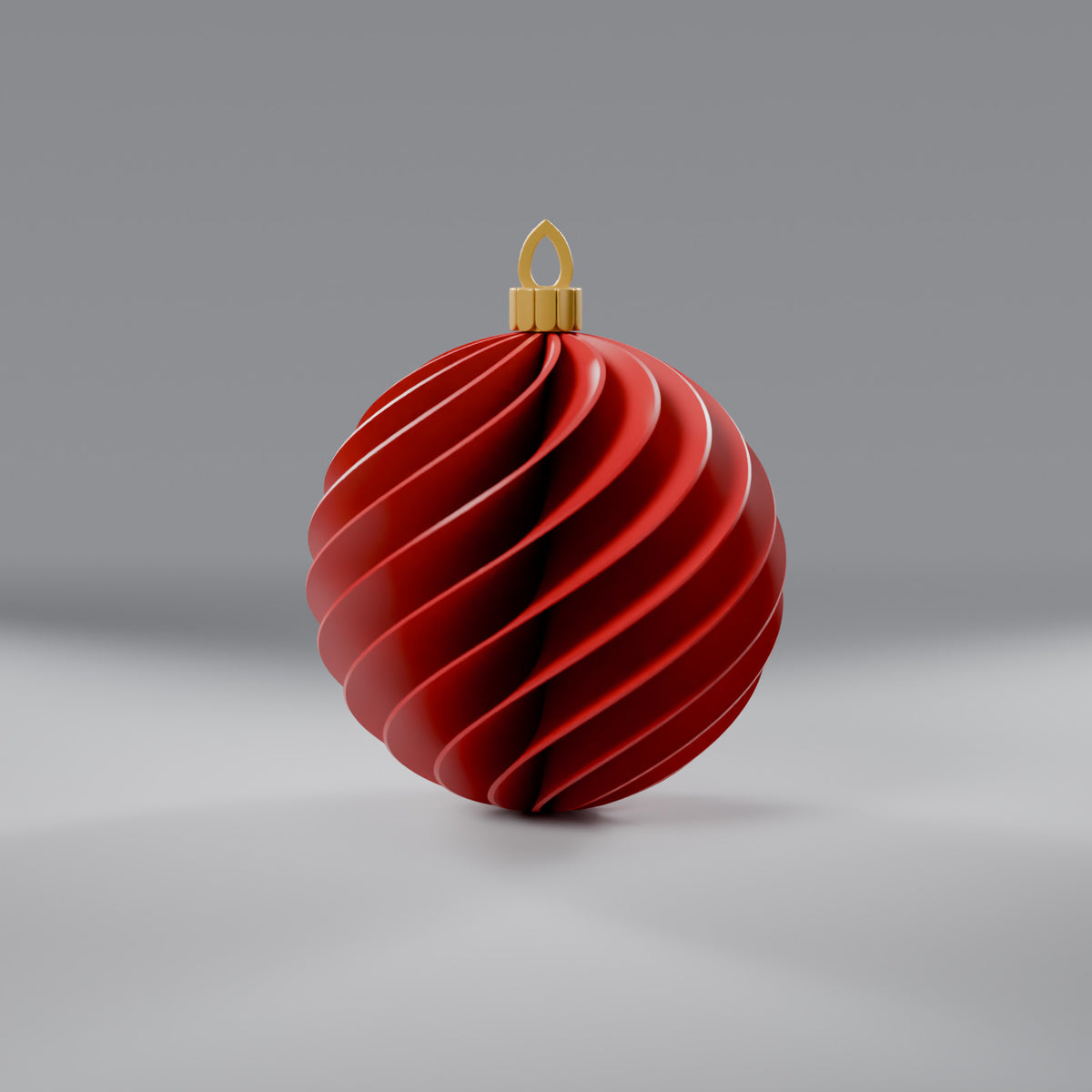 Bola de Natal Espiral 8 cm, vista frontal