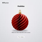 Bola de Natal Espiral 8 cm: medidas