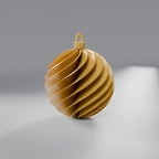 Bola de Natal Espiral 8 cm, Dourado