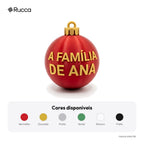 Bola de Natal Personalizada com Nome da Família — Rucca 3D