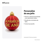 Bola de Natal Personalizada com Nome da Família — Rucca 3D