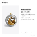 Bola de Natal Vazada com Cena Natalina — Rucca 3D