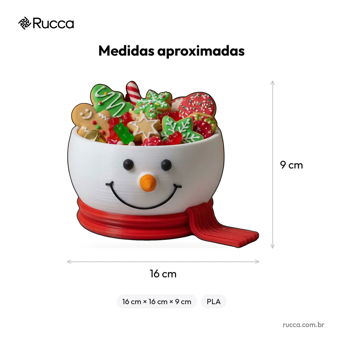 Bowl Boneco de Neve — Rucca 3D