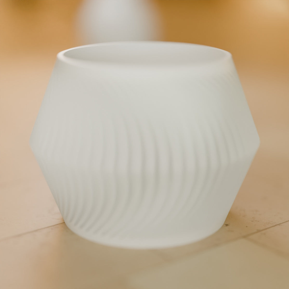 Cachepô Ondulado Torcido 14,5 cm, detalhe