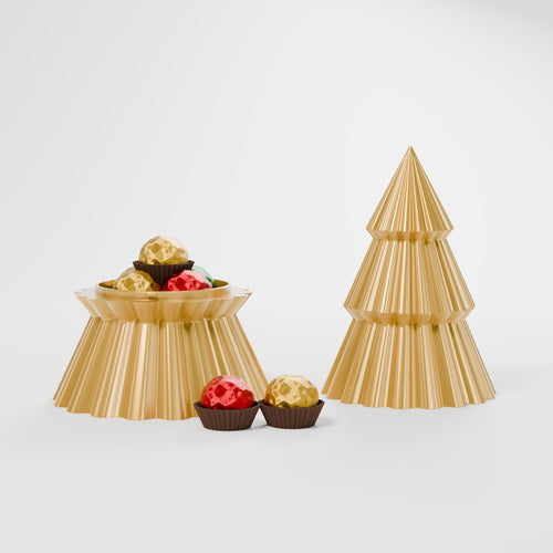 Caixa Árvore de Natal com Tampa 16 cm, vista frontal