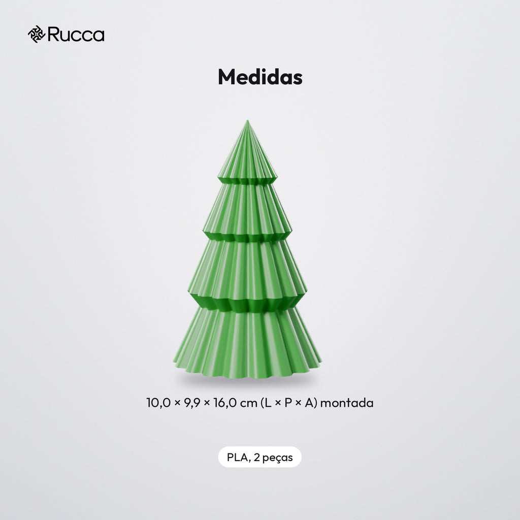 Caixa Árvore de Natal com Tampa 16 cm: medidas