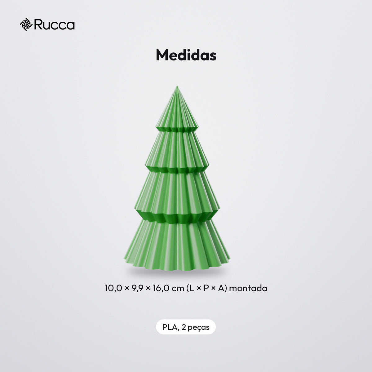Caixa Árvore de Natal com Tampa 16 cm: medidas