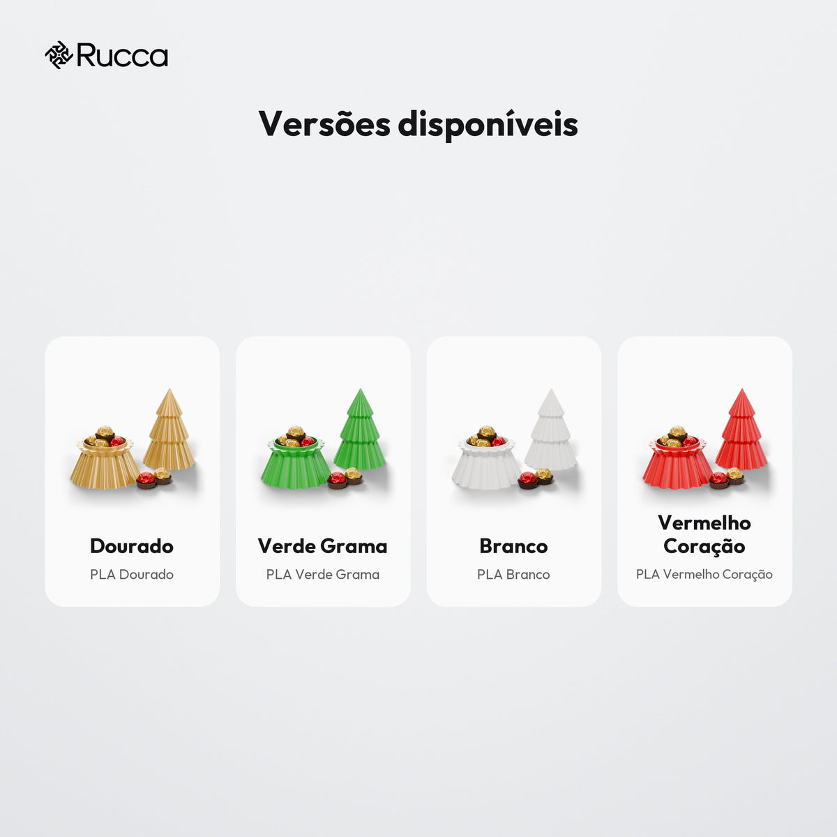 Caixa Árvore de Natal com Tampa 16 cm: versões disponíveis