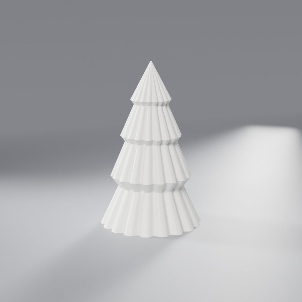 Caixa Árvore de Natal com Tampa 16 cm, Branco