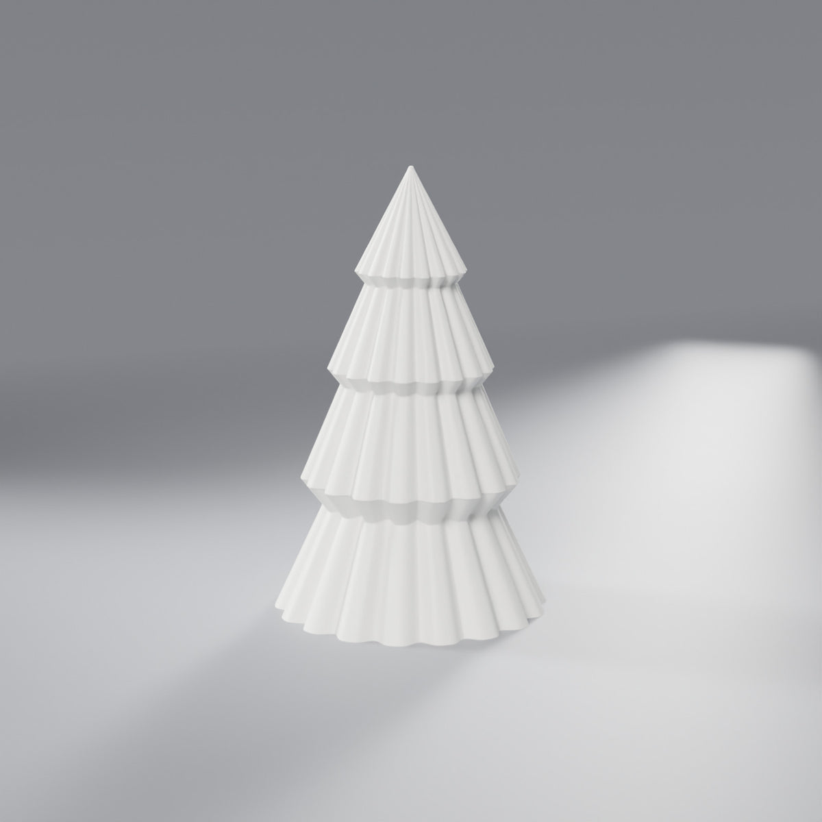 Caixa Árvore de Natal com Tampa 16 cm, Branco