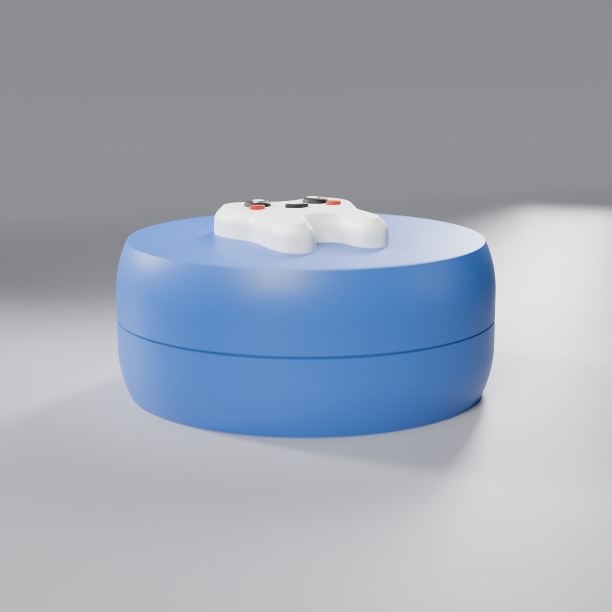 Caixinha Porta-Dente de Leite com Dentinho Decorativo, Caixa Azul Perolado com Dentinho Sorridente
