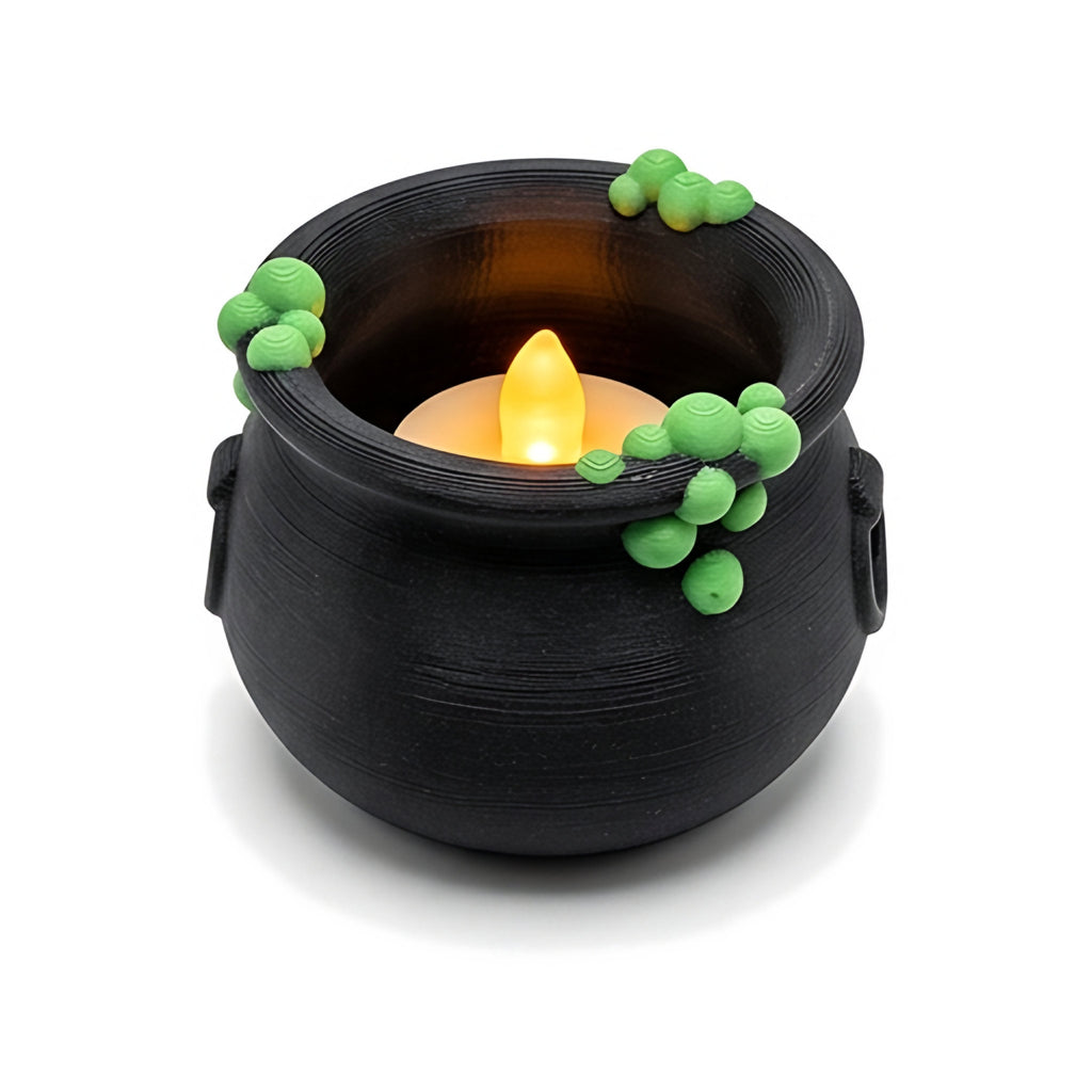 Caldeirão da Bruxa com Vela LED — Rucca 3D