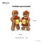 Casal Biscoitinho de Gengibre Porta-Bombom — Rucca 3D