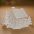 Chalé Nevado com Pinheiros de Natal, detalhe