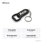 Chaveiro abridor de garrafa com nome — Rucca 3D