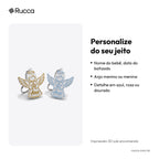 Chaveiro anjinho de batizado com nome — Rucca 3D