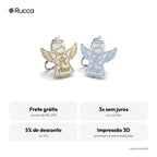 Chaveiro anjinho de batizado com nome — Rucca 3D