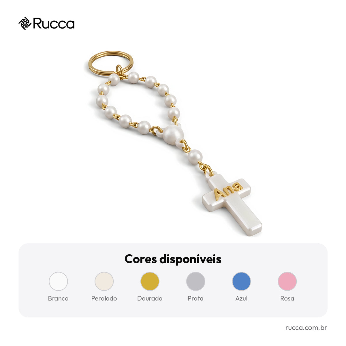 Chaveiro tercinho (dezena) 3D com nome — Rucca 3D
