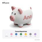 Cofrinho personalizado com nome (nuvem, ursinho ou porquinho) — Rucca 3D