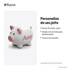 Cofrinho personalizado com nome (nuvem, ursinho ou porquinho) — Rucca 3D