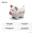 Cofrinho personalizado com nome (nuvem, ursinho ou porquinho) — Rucca 3D
