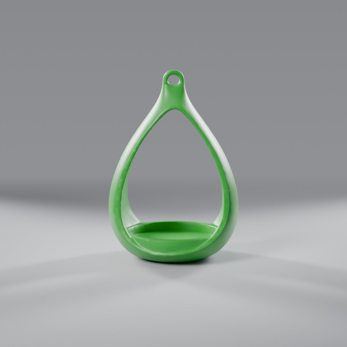 Comedouro de Pássaros Gota Minimalista para Pendurar, vista frontal