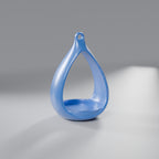 Comedouro de Pássaros Gota Minimalista para Pendurar, Azul Perolado