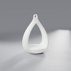 Comedouro de Pássaros Gota Minimalista para Pendurar, Branco