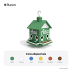 Comedouro de pássaros para pendurar com nome da casa — Rucca 3D