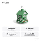 Comedouro de pássaros para pendurar com nome da casa — Rucca 3D