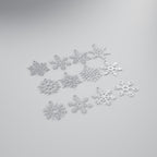 Conjunto 12 Flocos de Neve Diferentes para Árvore, Prata