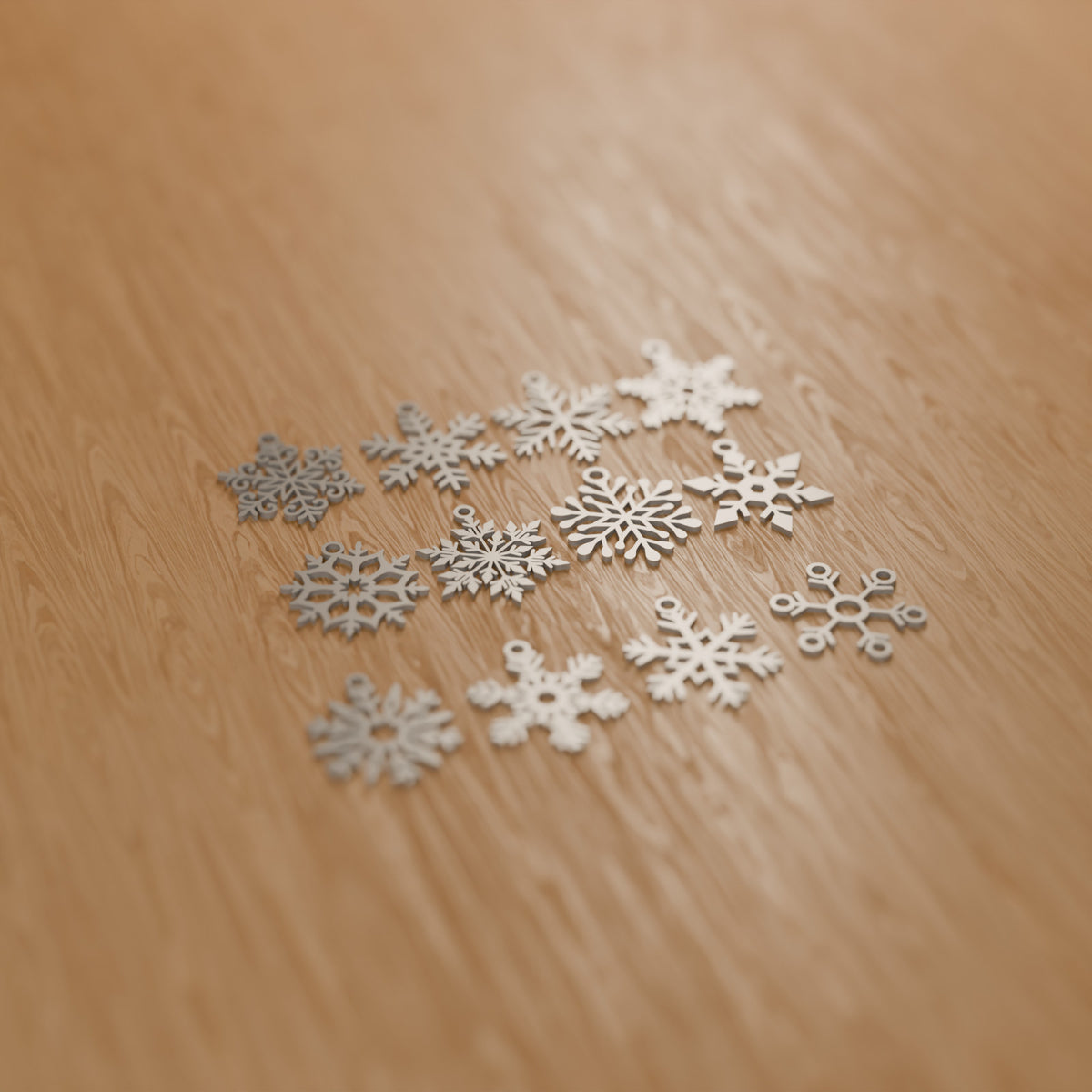 Conjunto 12 Flocos de Neve Diferentes para Árvore decorando o ambiente