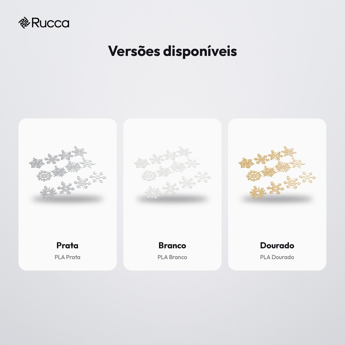 Conjunto 12 Flocos de Neve Diferentes para Árvore: versões disponíveis
