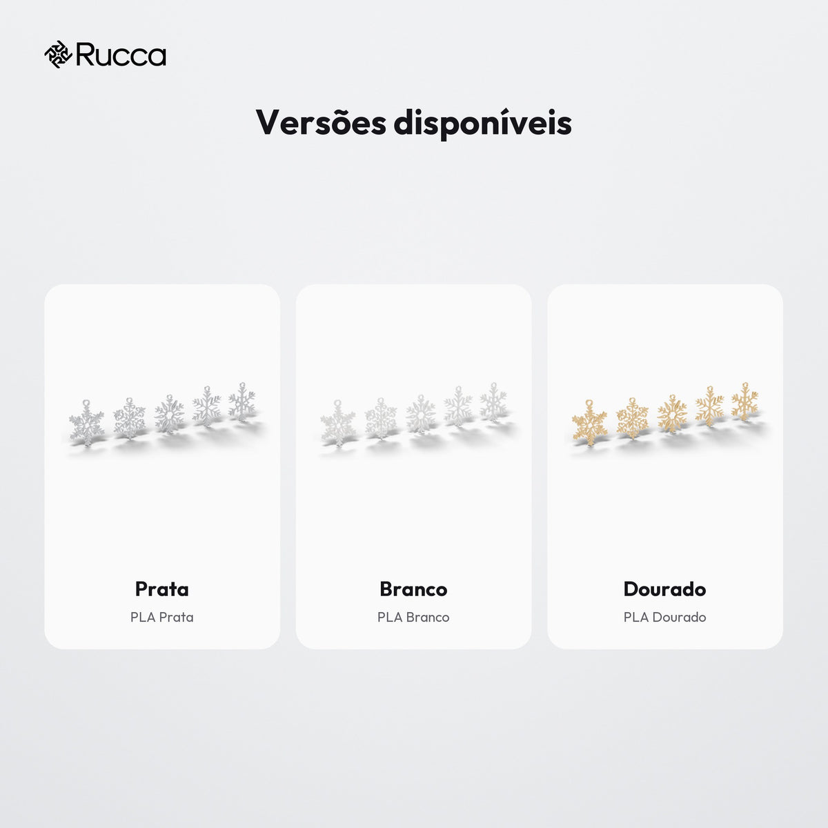 Conjunto 12 Flocos de Neve Diferentes para Árvore: versões disponíveis