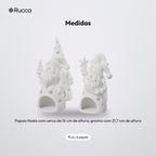 Conjunto 4 Luminárias de Natal Papai Noel e Gnomo para Vela LED: medidas