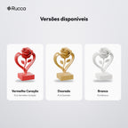 Coração com Rosa Eterna Decorativo: versões disponíveis