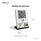 Display de Avaliação e Redes Sociais com QR Code e NFC — Rucca 3D