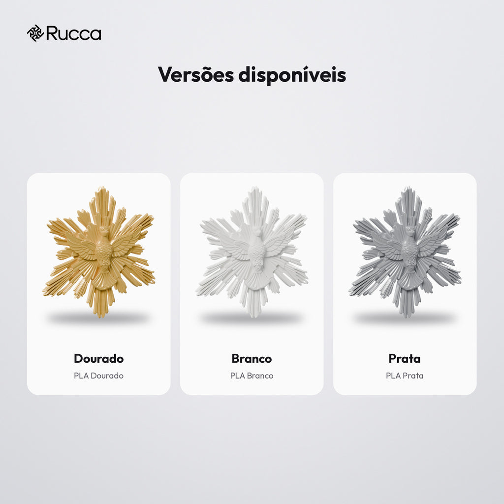 Divino Espírito Santo com Raios 15 cm: versões disponíveis