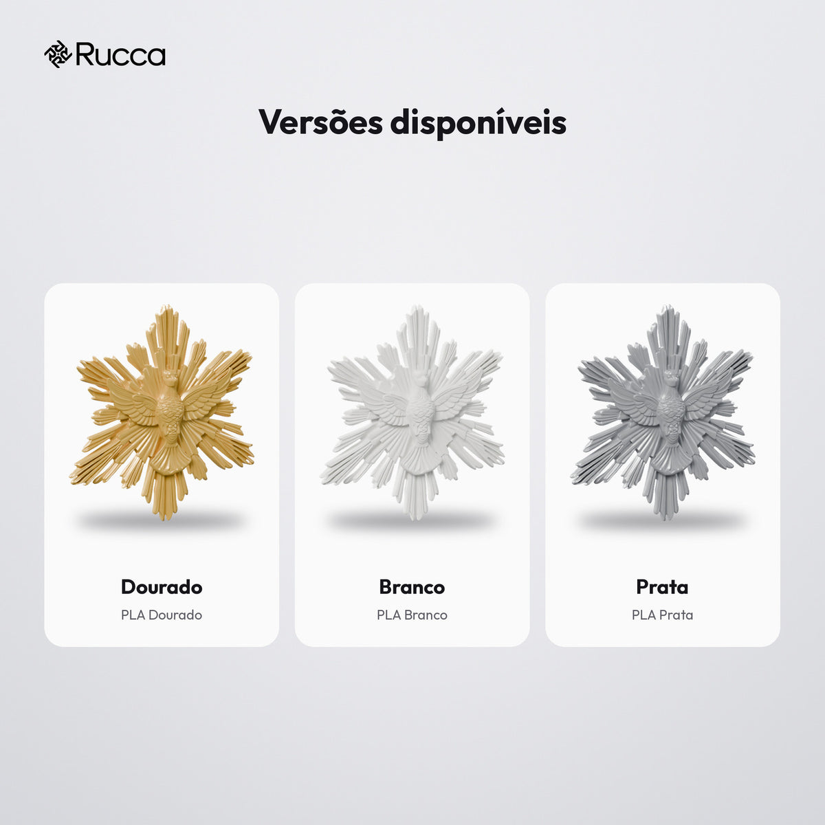 Divino Espírito Santo com Raios 15 cm: versões disponíveis