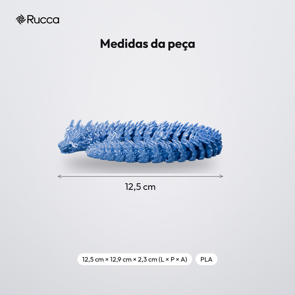 Dragão Articulado Flexível: medidas