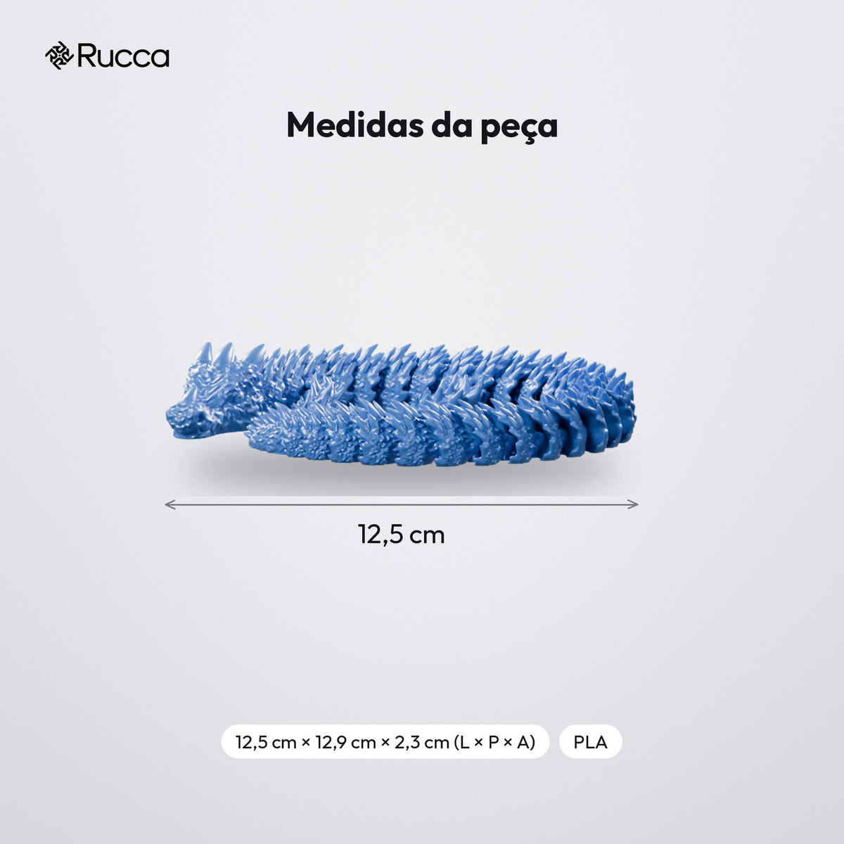 Dragão Articulado Flexível: medidas