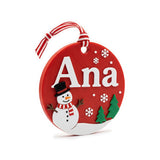 Enfeite de Natal Boneco de Neve com Nome