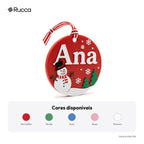 Enfeite de Natal Boneco de Neve com Nome — Rucca 3D