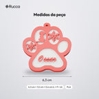 Enfeite de Natal Patinha com Nome do Pet: medidas