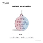 Enfeite Meu Primeiro Natal com Nome do Bebê — Rucca 3D