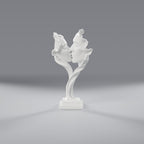Escultura Beijo Abstrato Decorativa 24 cm, vista frontal