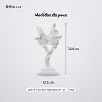 Escultura Beijo Abstrato Decorativa 24 cm: medidas