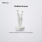 Escultura Casal de Mãos Dadas sobre Coração: medidas
