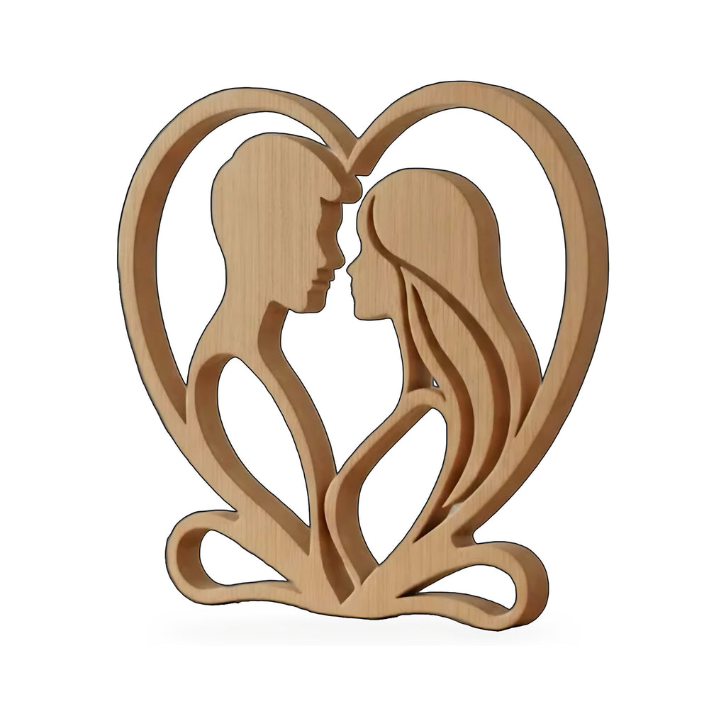Escultura Casal no Coração — Rucca 3D