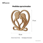Escultura Casal no Coração — Rucca 3D
